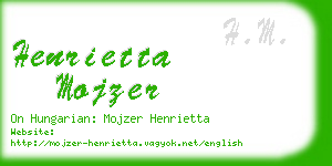 henrietta mojzer business card